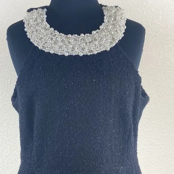 VINTAGE INC INTERNATIONAL CONCEPTS WOMEN BLACK AND SILVER DRESS SIZE 12 - Picture 2 of 16